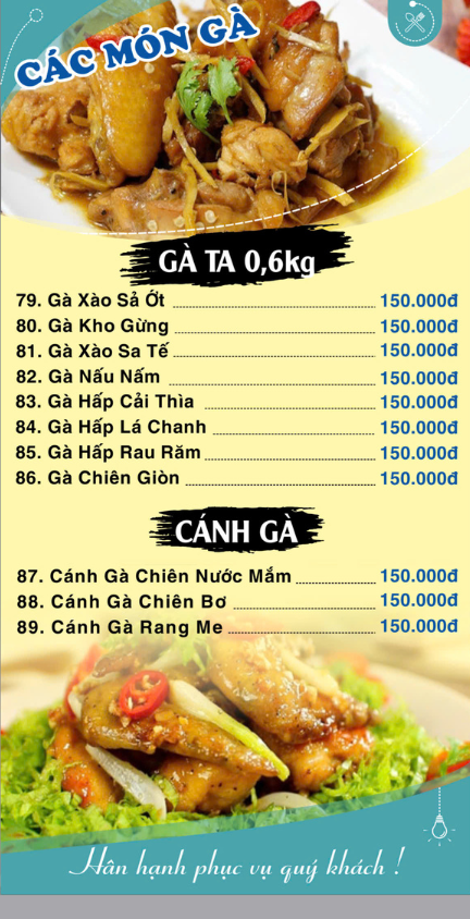 CÁC MÓN GÀ