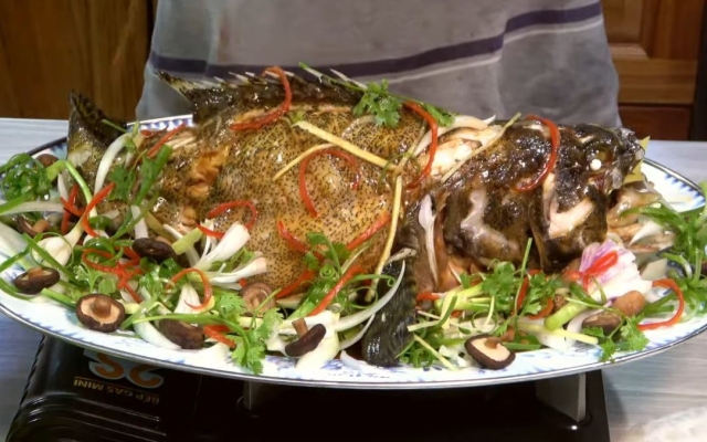 Cá Mú Hấp Hong Kong