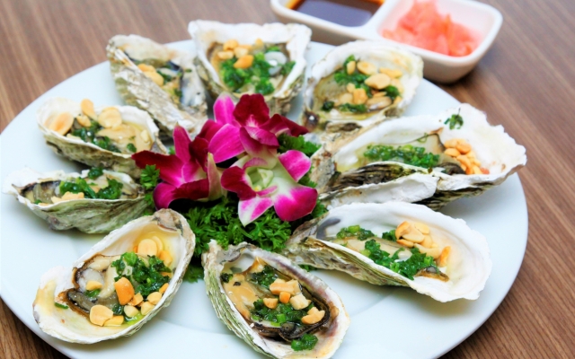Hàu Nướng Mỡ Hành