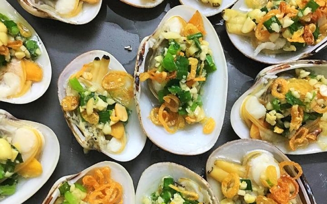 Ngao 2 Còi Nướng Mỡ Hành