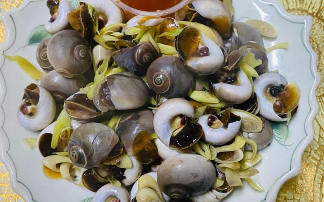 Ốc Mỡ Hấp Sả