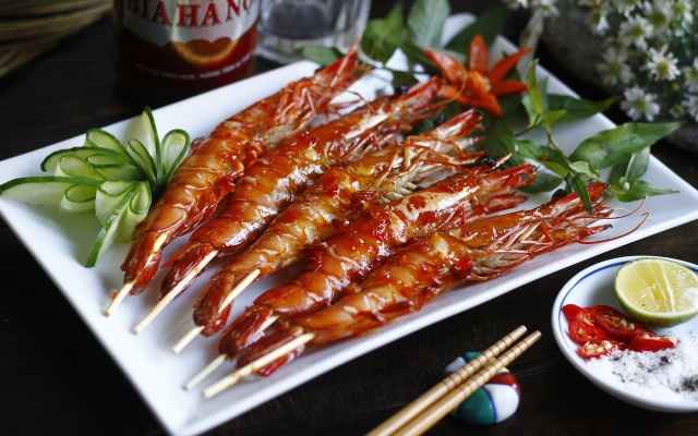 Tôm Thẻ Nướng Muối Ớt